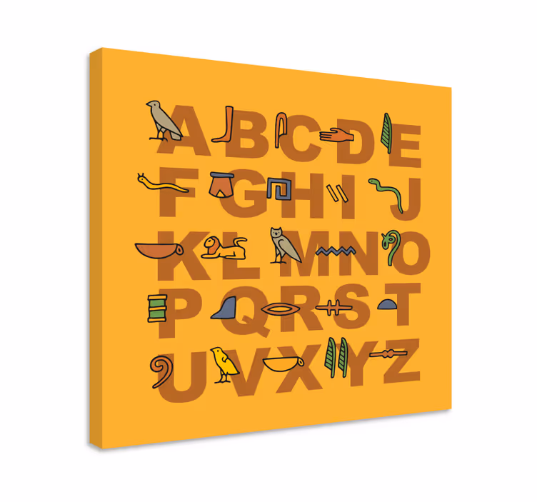 Abc canvas wall art colorful alphabet letters - TenStickers