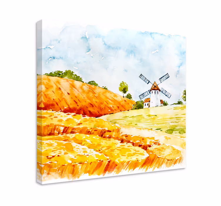Windmills canvas pictures for living room - TenStickers
