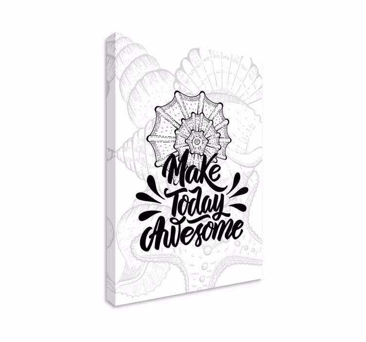 Marine life and seashells motivational canvas - TenStickers