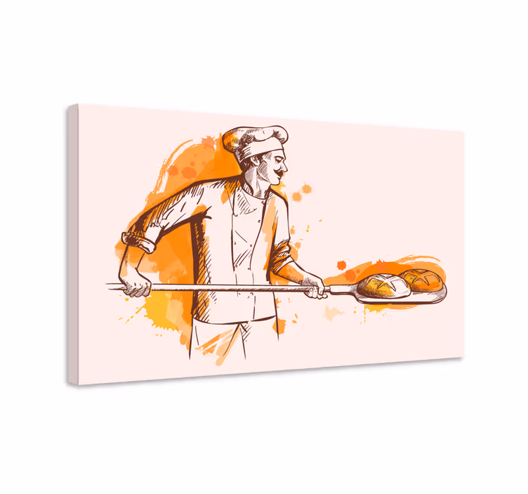 Vintage chef Bar canvas print - TenStickers