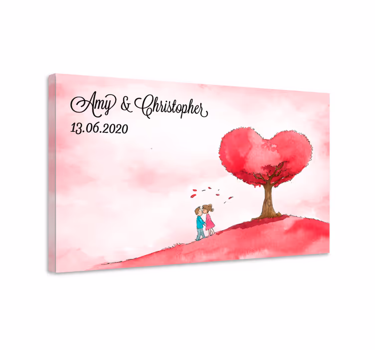árbol beso personalizable wall art canvas - TenStickers