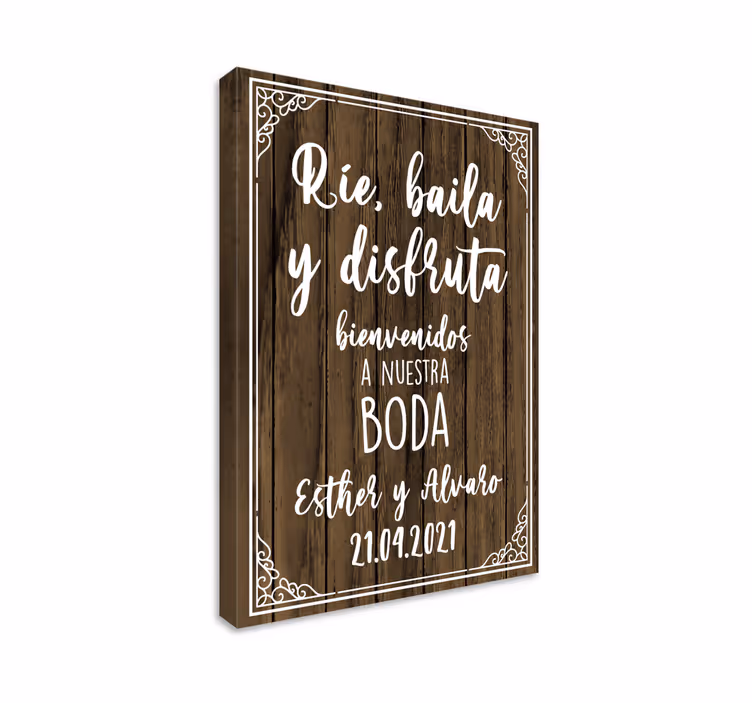 bienvenidos a nuestra boda  wall art canvas - TenStickers