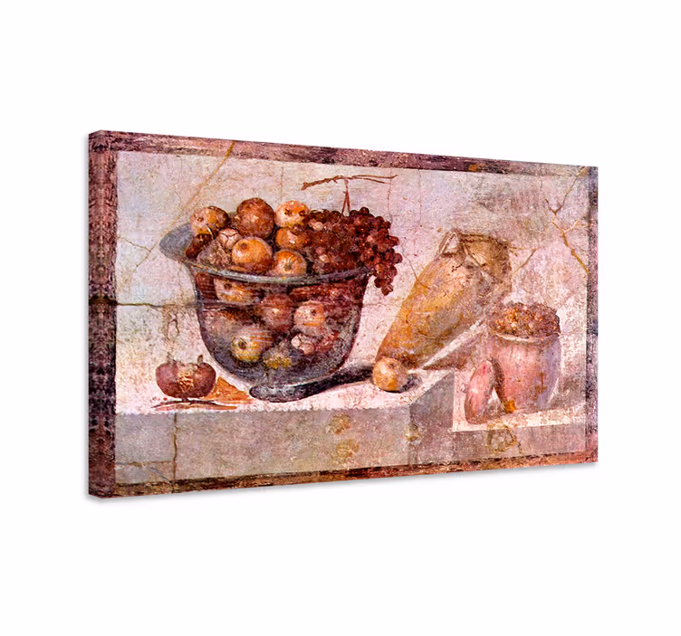 Fruit canvas wall art fruit bowl arrangement - TenStickers