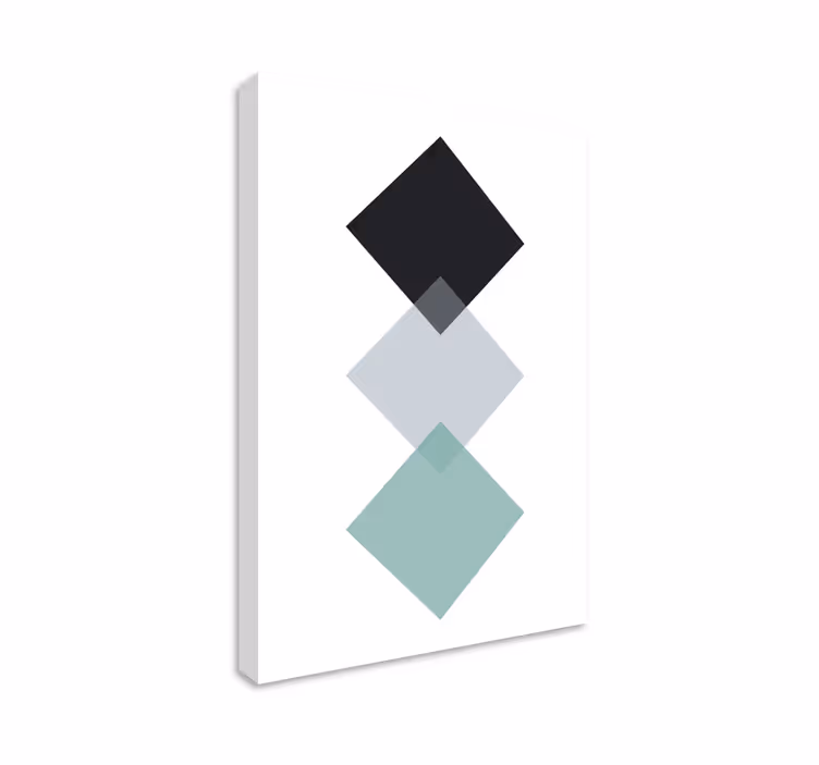 Colourful rhomboid in vertical pattern canvas - TenStickers