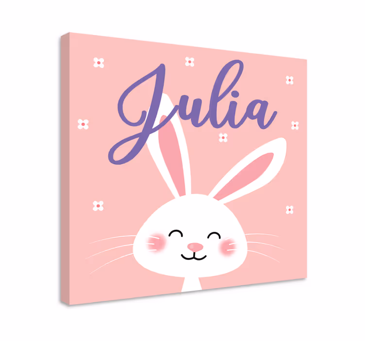 Cocktail canvas cheerful bunny design - TenStickers