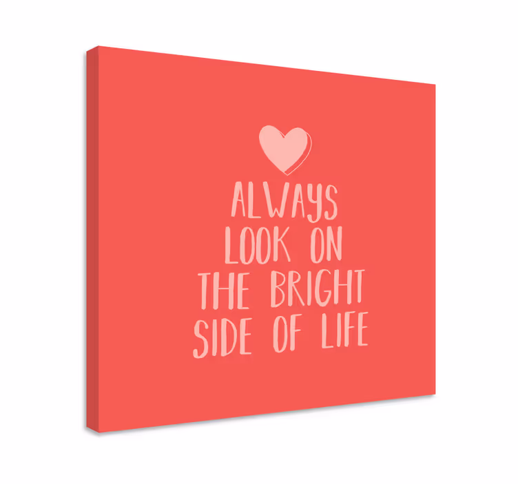 Quote canvas embracing a positive outlook - TenStickers