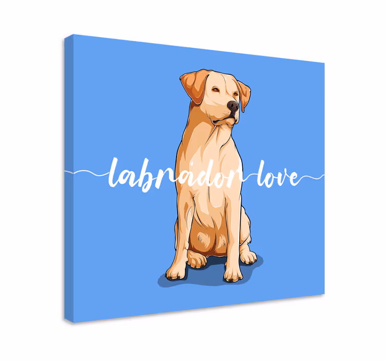 Labrador love quote canvas wall art - TenStickers