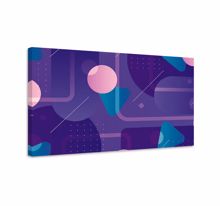 Geometric canvas abstract shapes design - TenStickers