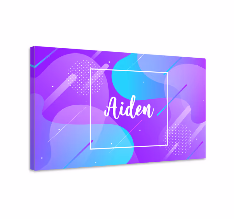 Abc canvas wall art personalized name artwork - TenStickers