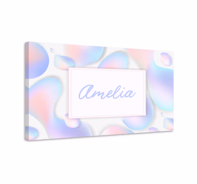 Gradient Fluid personalised canvas - TenStickers