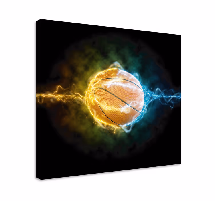 Water and fire basketball teen canvas prints - TenStickers