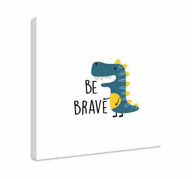 Dinosaur be brave nordic art prints - TenStickers