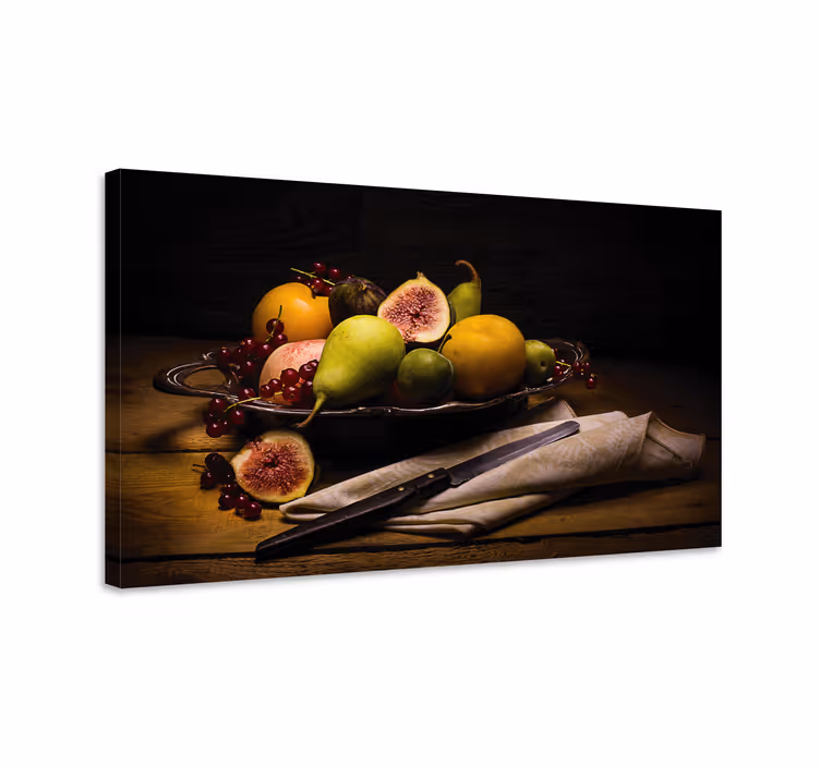 Detailed salad of fruit canvas - TenStickers
