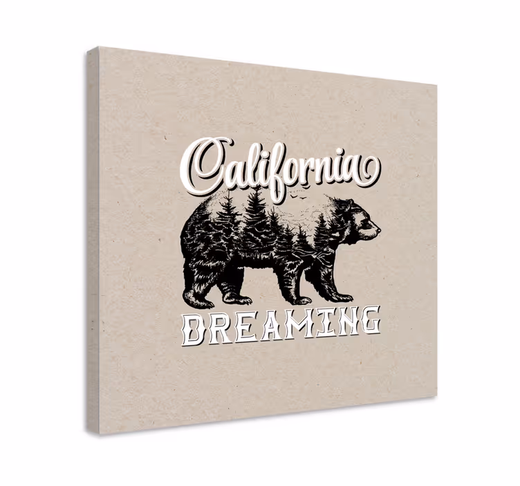 3d pictures wall art california bear journey - TenStickers