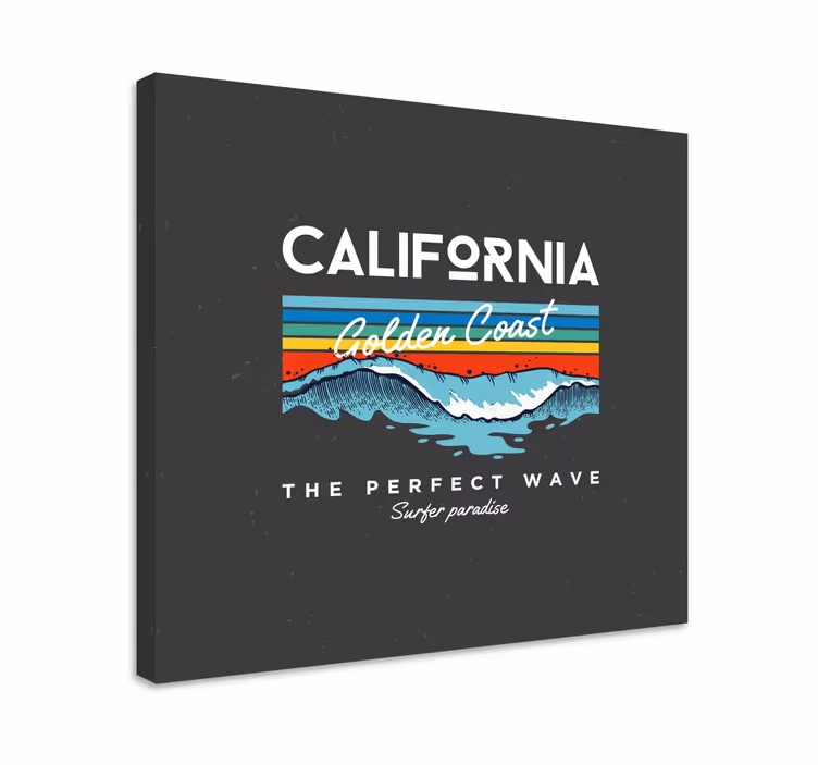 California beach waves canvas pictures - TenStickers