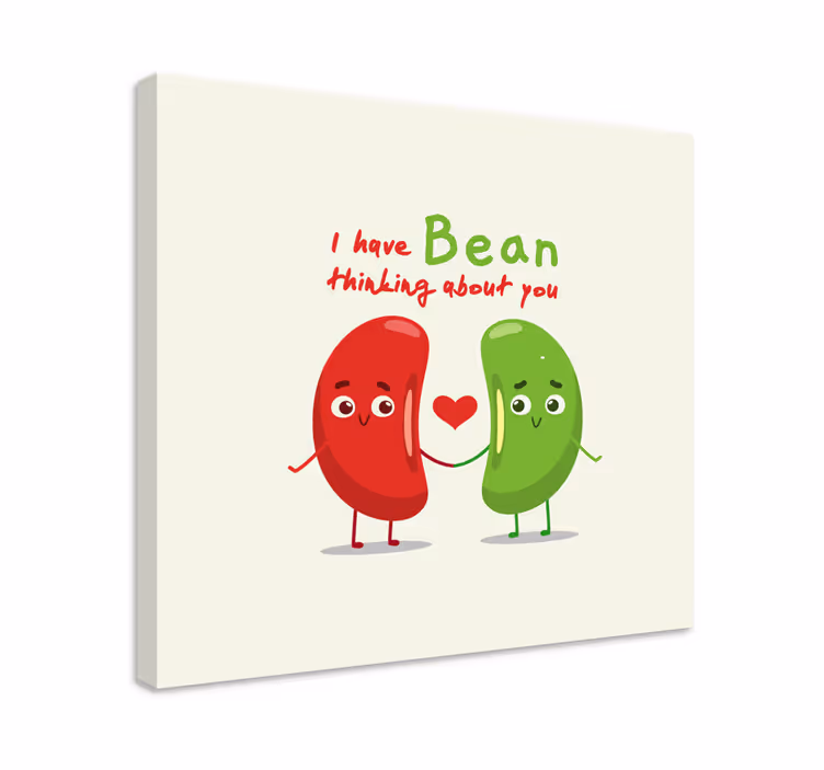 Funny quote with Beans quote canvas wall art - TenStickers