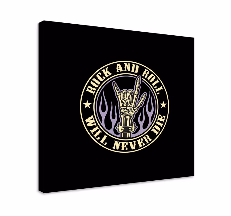 Rock Hand Symbol music canvas art - TenStickers