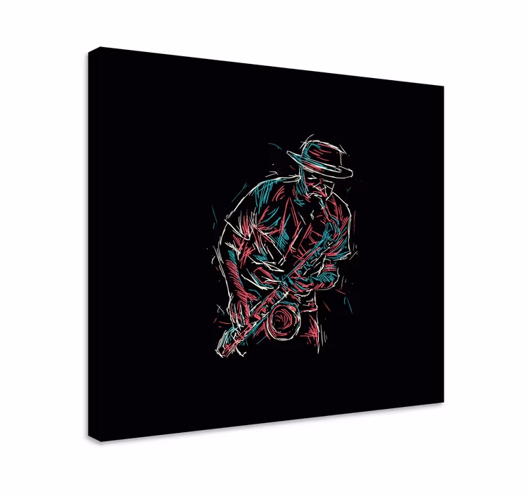 Music canvas art saxophone player - TenStickers