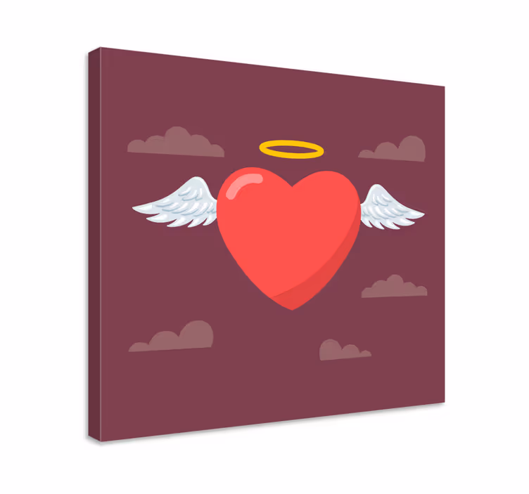 Canvas art angel heart symbol - TenStickers