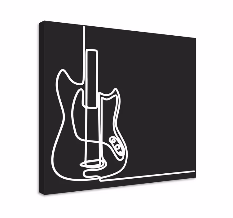 Electric guitar minimalist Music canvas art - TenStickers
