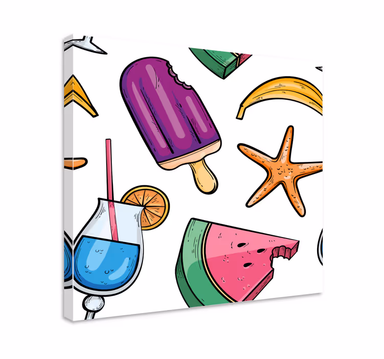 Fruit canvas wall art inspired by summer treats - TenStickers