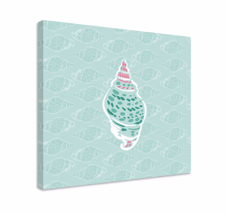 Nautical canvas art intricate sea shell - TenStickers