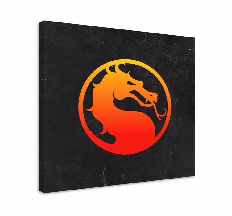 Video game canvas art mortal kombat dragon art - TenStickers
