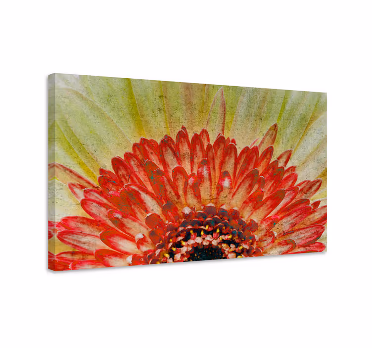 Flowers canvas with lively floral detail - TenStickers