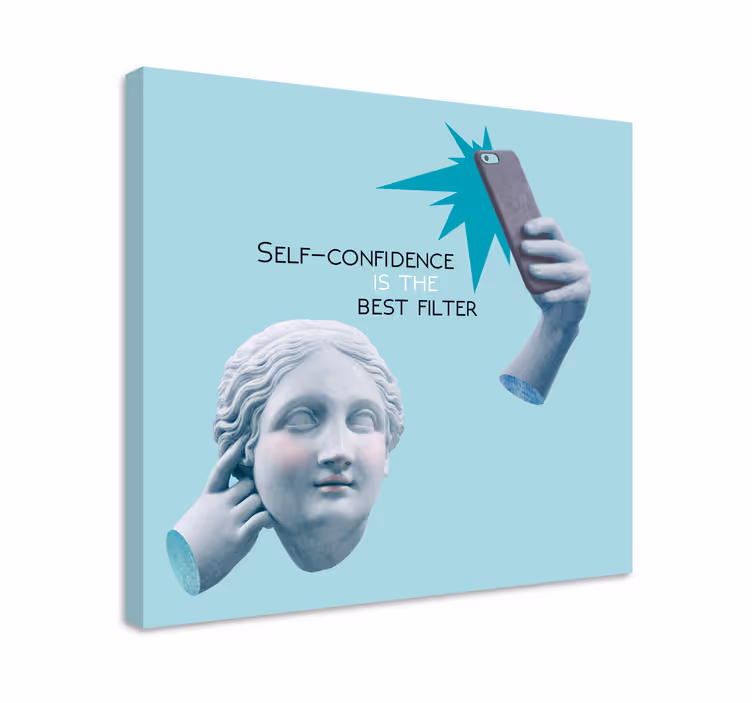 Quote canvas - self-confidence inspiration canvas - TenStickers