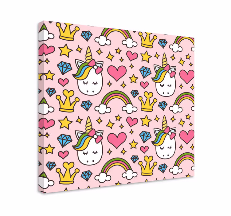 Unicorn pictures framed cute unicorn design - TenStickers