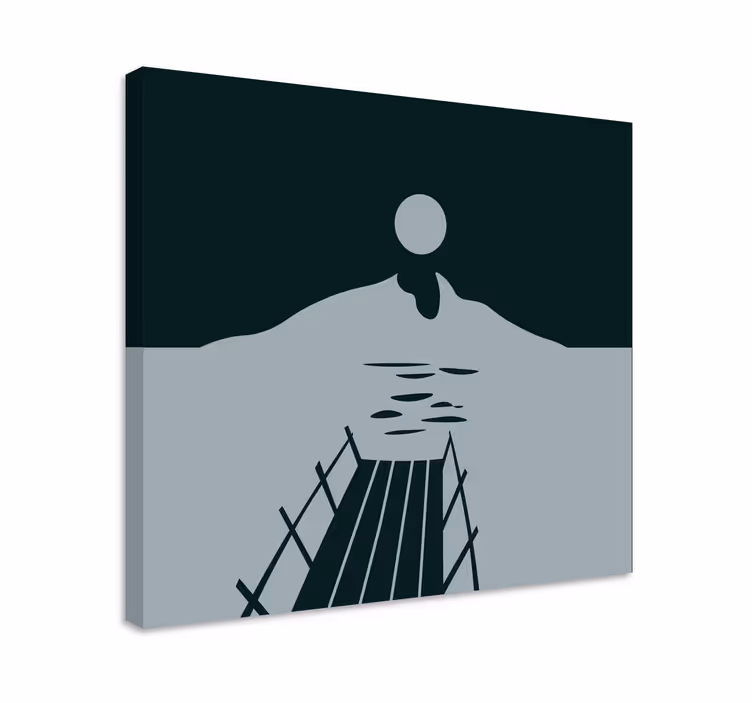 Landscape canvas pier over water - TenStickers