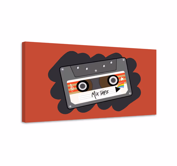 Music canvas art retro mixtape design - TenStickers