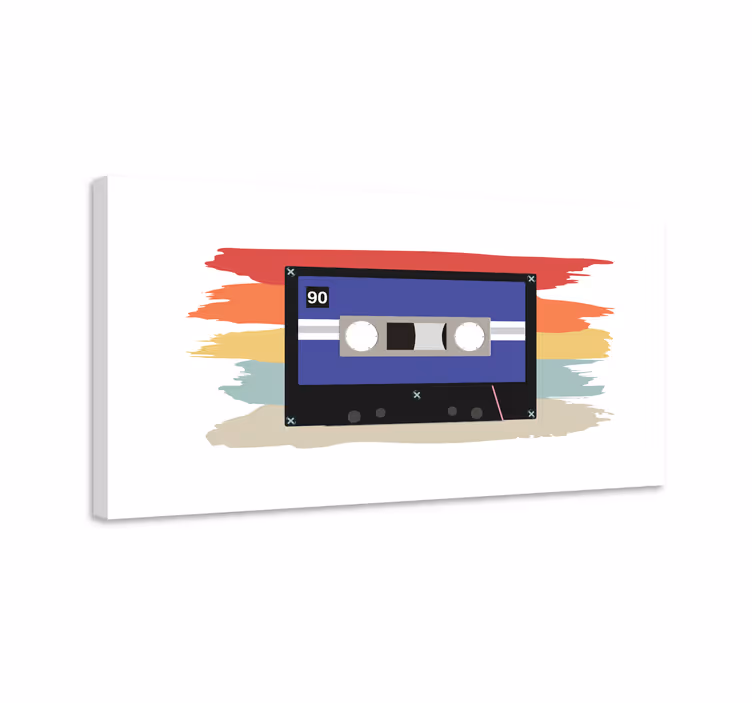 Music canvas art retro cassette tape - TenStickers