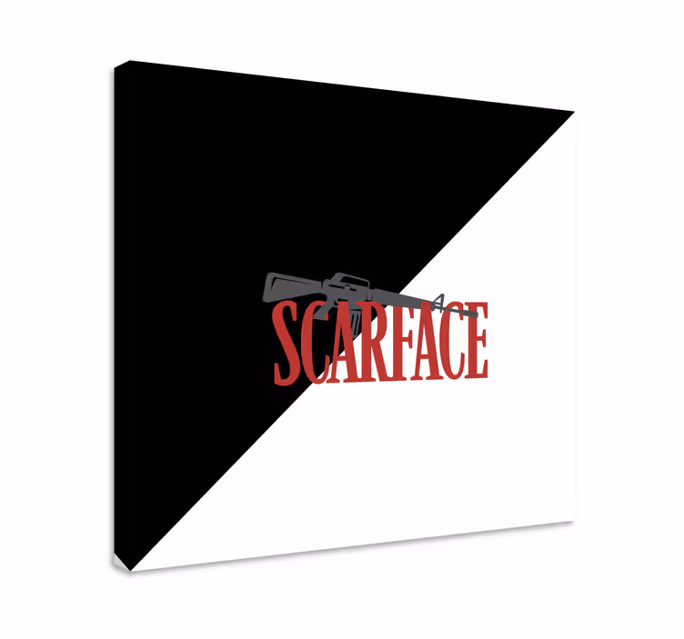 Movie image Scarface with text quote canvas - TenStickers