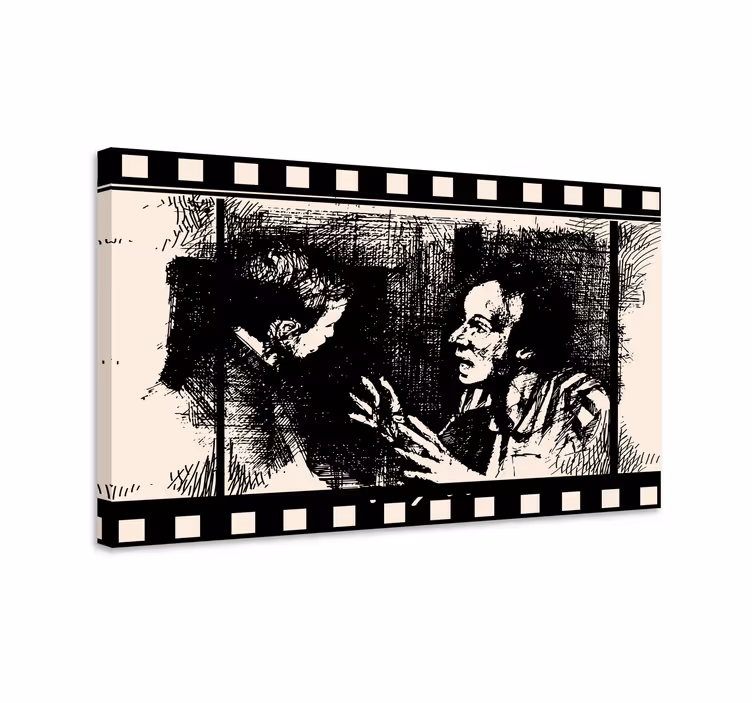 Retro canvas film conversation - TenStickers