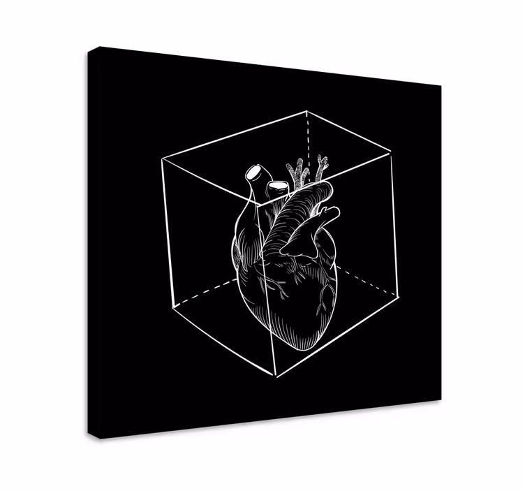Fruit canvas wall art anatomical heart illustration - TenStickers