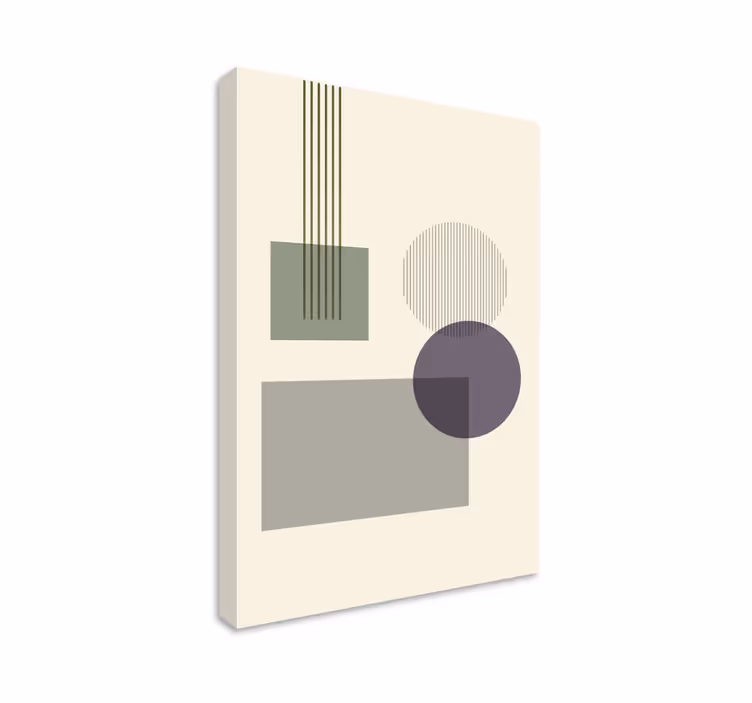 Geometric canvas of geometric shapes arrangement - TenStickers
