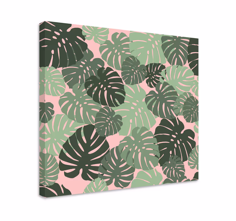 Flowers canvas tropical leaf designs - TenStickers