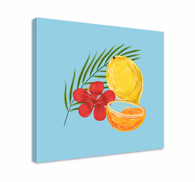 Pastel lemons fruits design Kitchen wall print - TenStickers