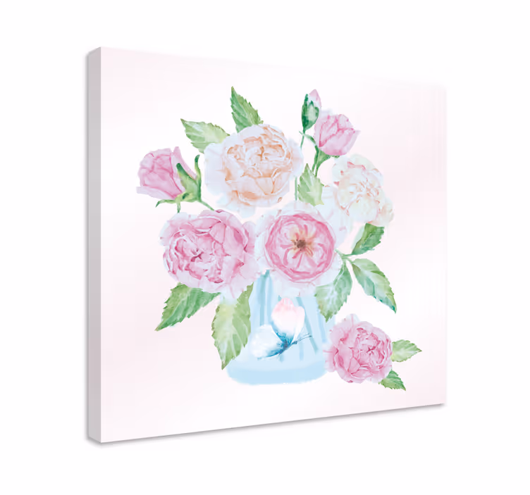 Flowers canvas floral bouquet design - TenStickers