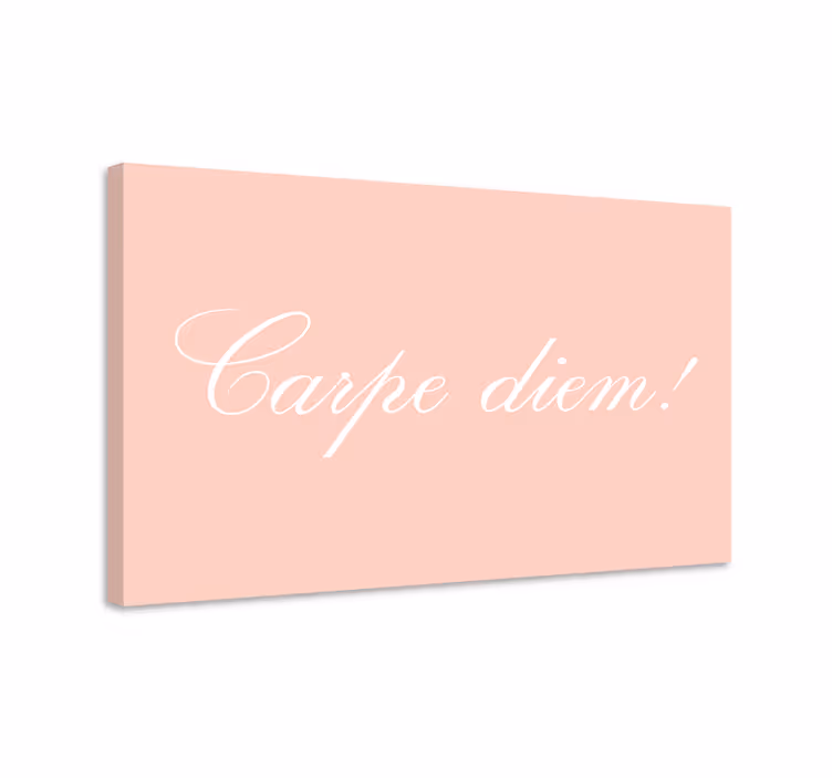 Carpe diem delicate letters motivational canvas - TenStickers