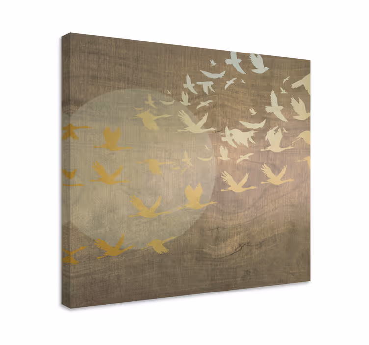 Bird canvas wall art flock of birds - TenStickers