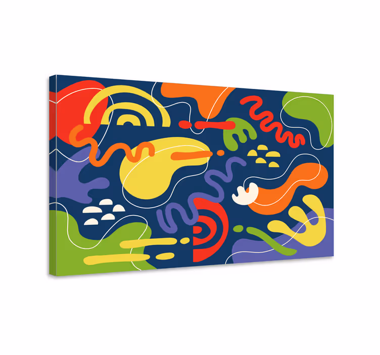 Abstract wall art 1 vibrant natural forms - TenStickers