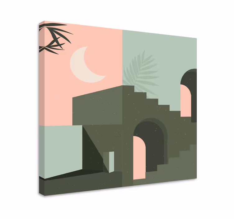 Architectural Abstraction modern canvas art - TenStickers