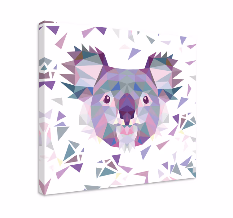 Geometric-animal big koala animal canvas prints - TenStickers