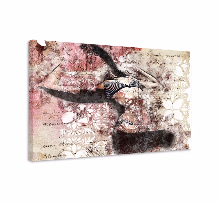 People canvas dancer silhouette art - TenStickers