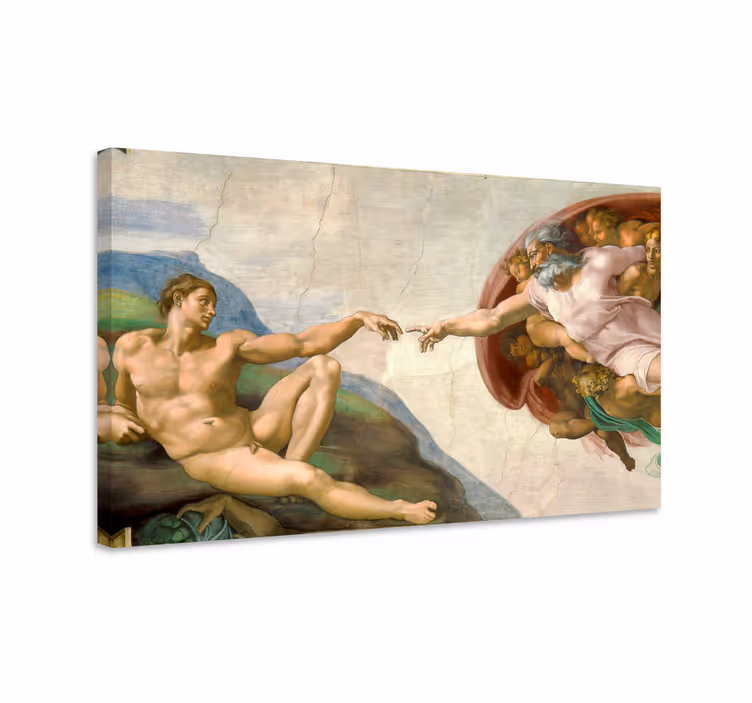 Creation of Adam painting canvas art - TenStickers