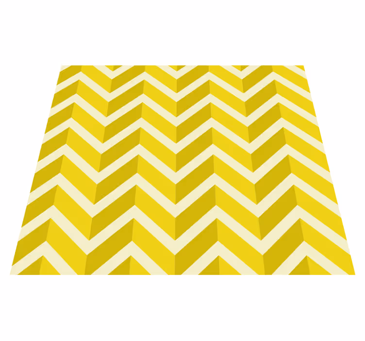 Geometric arrow design yellow vinyl rug - TenStickers
