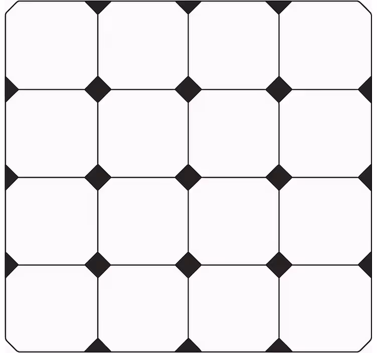 Checkered diamond print  kitchen vinyl rug - TenStickers