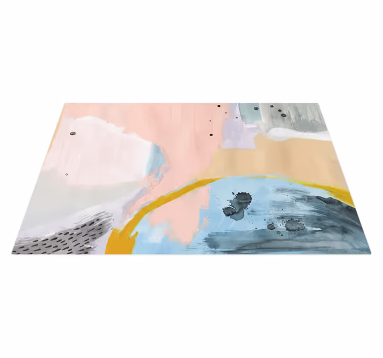 Living room vinyl rug vibrant artwork design - TenStickers